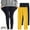 Yellow, variant on Kinrui 2PC Girls Leggings Strech Comfy Soft Solid Color Yoga Pants,Size 3-12 Blue 3 Years