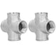 thumbnail image 4 of Adaptador de 4 vías NPT de 1/2‑150, 2 unidades, acero inoxidable, para tuberías de elaboración casera, 4 of 14