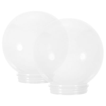 MLINS White Acrylic Globe Lamp Shade for Outdoor Pendant Lights Replacement Decorative Cover 6.3 Inches