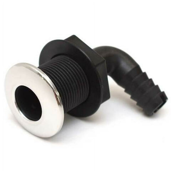 Whitecap Boat 90 Degree Thru Hull S-3808C | 3/4 Inch Black Nylon