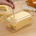 thumbnail image 7 of Mouliraty Plastic Butter Cutter Slicer, Large Airtight Butter Dish Container With Lid For Fridge, Easy To Cut & Store, 7 of 7