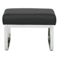 thumbnail image 6 of Studio Designs Home Allure Modern Rectangular Ottoman in Blended Leather & Chrome, 6 of 9