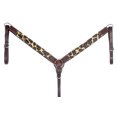 thumbnail image 2 of Bar H Equine Premium Hand Tooled Leather Stainless Steel Hardware Breast Collar Brown, 2 of 2