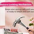 thumbnail image 2 of 10k Smash Box for Money,Unbreakable Piggy Bank for Adults Save 10000 Money Saving Challenge Box,Clear Acrylic Saver Box, 2 of 6