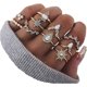 thumbnail image 1 of 6-16 anillos apilables para nudillos para mujeres, adolescentes y niñas, anillos de dedo vintage bohemios, apilables, anillos midi dorados y plateados, juego de anillos múltiples, tamaño 5-10, 1 of 5