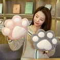 thumbnail image 2 of Coussin Décoratif avec Trou, Haute Résilience, Animal de Dessin Animé, Hiver, Intérieur, Patte de Chat Mignonne, Mains Chaudes, Coussin pour Usage Quotidien, 2 of 8