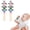 2PCS, variant on Colorful Wooden Hand Rattles Musical Instrument Toys for Kids,Christmas Party Favor with Jingling Balls Early Education Gift,2PCS