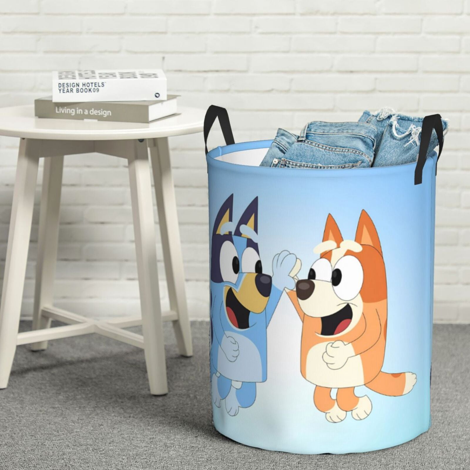 Netaao Bluey for Circular Hamper Modern Laundry Basket with Handles-Medium