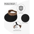 thumbnail image 4 of Women Wide Brim Straw Visor Sun Hat UV Protection Packable Beach Cap for Summer UPF 50+, 4 of 8