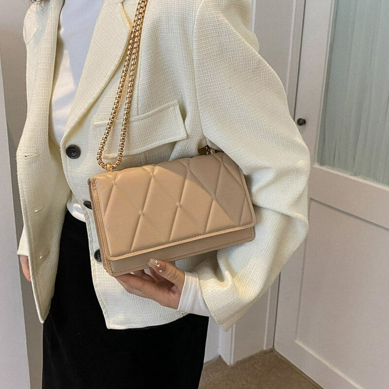 CoCopeaunt Small Luxury Designer Handbag Embroidery Thread Womens Bag Trend Chain Flap Purse Handbags Crossbody Bags Shoulder Square