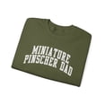 thumbnail image 3 of Miniature Pinscher Dog Dad Fathers Day Sweatshirt Gift Crew Neck Shirt Long, 3 of 5