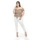 thumbnail image 4 of Blusa smock Tallas Extras, 12120 (Cafe floreado) cafe 42, 4 of 6