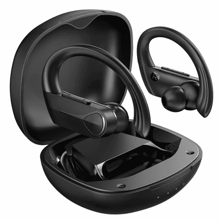 Mpow Flame Solo Bluetooth 5.4 Earbuds - ENC Noise Cancellation, Punchy Bass HD Sound, 28H Playtime USB - C Fast Charge, IPX7 Waterproof Ear Hooks for Sports Running