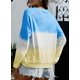thumbnail image 4 of Sudadera de manga larga para mujer Colorblock Tie Dye Printed Pullover Tops Adepaton WMPH-1197-47, 4 of 5
