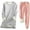Pink2, variant on Diufon 2pc Womens Warm Outfits Long Sleeve Sweatshirts Elastic Waist Drawstring Pants Padded Sets