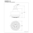 thumbnail image 2 of Kingston Brass Kx8350 Vilbosch - Cabezal De Ducha De 5 Funciones, 4 Pulgadas, Color Negro Mate, 2 of 3