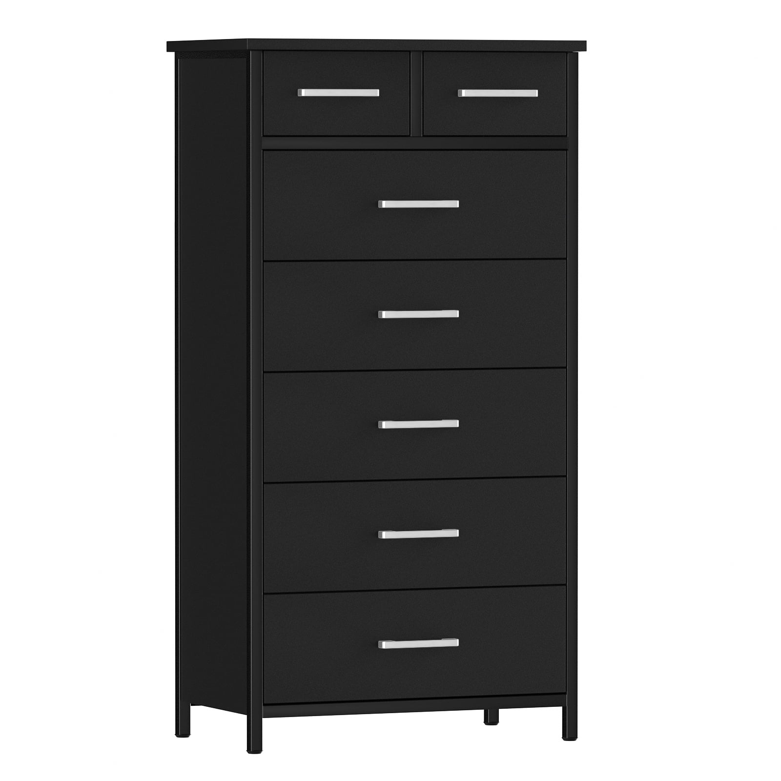 IKENO 7 Drawer Tall Dresser with Sturdy Metal Frame, Industrial Drawer Chest for Bedroom