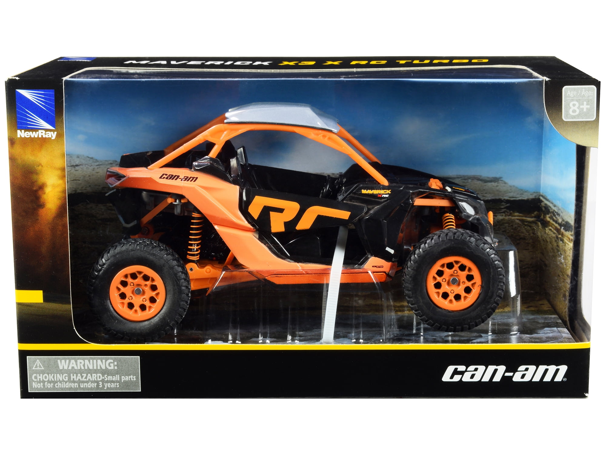 Can-Am Maverick X3 XRC Turbo ATV Orange and Black 1/18 Diecast
