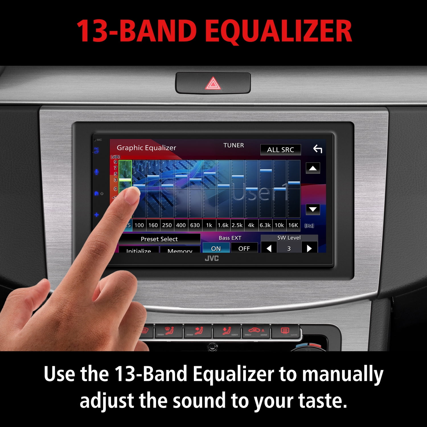 6.8-In. Car In-Dash Unit, Double-DIN/Single-DIN Short Chassis Digital Receiver with WSVGA Touch Screen, Android Auto, and Apple CarPlay