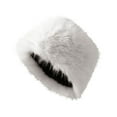 thumbnail image 5 of Tnobhg Women Winter Hat Faux Fur Soft Thick Elastic Anti-slip Warm Windproof No Brim Solid Color Ear Protection Basin Hat Outdoor Hunting Cap, 5 of 8