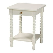 Baxton Studio Niklas Nightstand with Twisted Legs 1-Drawer White
