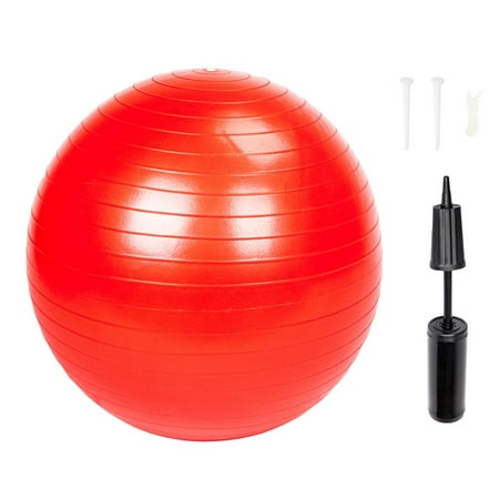 Ktaxon 55cm Yoga Ball Anti Burst Balance Trainer with Air Pump for Exercises Fitness Pilates Home Gym