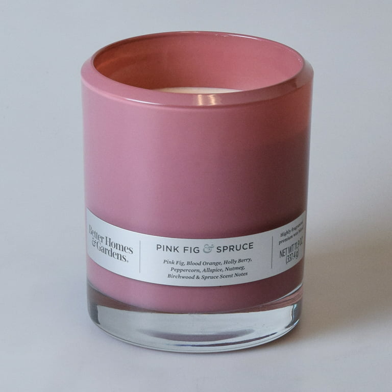 Better Homes & Gardens Pink Fig & Spruce 12oz Scented 2-wick Candle 