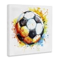 thumbnail image 4 of Stupell Industries Soccer Ball Bright Splash Sports Painting Wrapped Canvas Art Print Wall Art, 17 x 17, 4 of 8