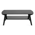 thumbnail image 6 of Kate and Laurel Louen Mid-Century Tiered Rectangle Coffee Table, 48 x 24 x 18, Black, Modern Two-Tier Rectangular Living Room Coffee Table with Storage and Solid Wood Construction, 6 of 8