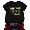 thumbnail image 3 of YI XIANG RAN 50th Birthday Shirts for Women Vintage 1973 T Shirts 50 Year Old Birthday Gift Shirt Retro Birthday Party Tee, 3 of 6