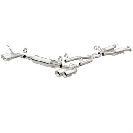 Cat Back Diesel System - Magnaflow Exhaust MagnaFlow Series Stainless Steel Cat-Back Diesel Exhaust System (Quad Split Rear Exit) 19193