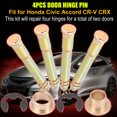 thumbnail image 1 of Pin de bisagra de puerta, 4 piezas Kit de pasador de bisagra de puerta de coche para Honda Civic Accord CR-V CRX CX DX EX SI EG6 B16 D16 EK Unbranded QC04978, 1 of 7