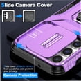 thumbnail image 3 of Funda para GANGXUN Samsung Galaxy S23 - Soporte metálico, Función magnética, Morado, 3 of 5