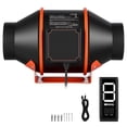 thumbnail image 1 of KFFKFF Inline Duct Fan, 205 CFM 4 inch EC Motor Ventilation Fan with 3-Speed Circulation, 10-Speed PWM Controller, Timer-Controlled Operation, Cooling for Grow Tents, 1 of 9