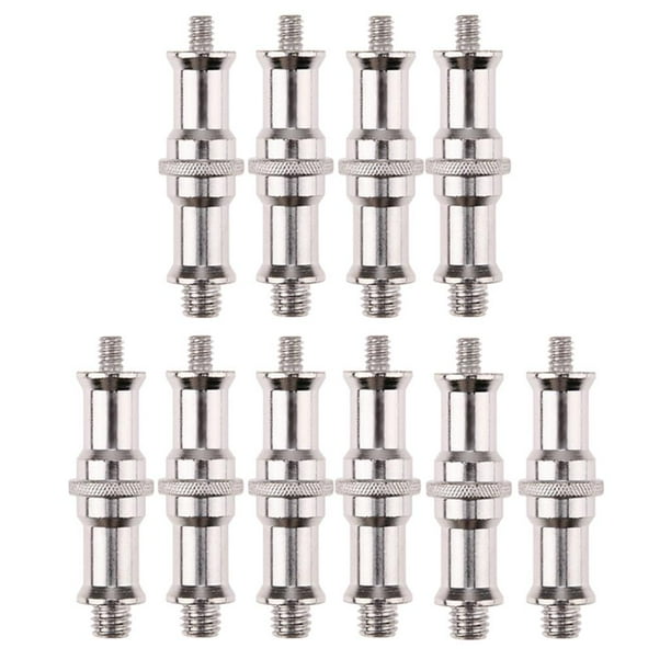 10 Piezas 1/4 Pulgadas A 3/8 Pulgadas Convertir Tornillo Adaptador Espiga Espárrago Para Soporte De Flash Soporte de lámpara Hugo Adaptador de tornillo