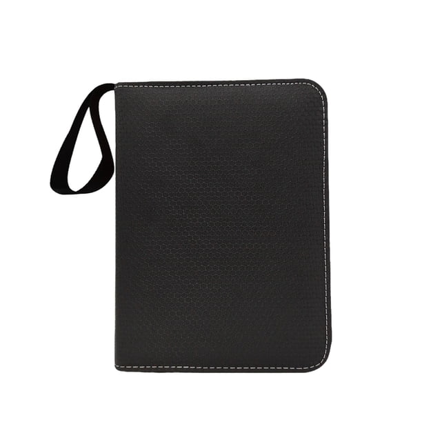 Popular! Solid Color Honeycomb Texture Card Storage Bag Four Compartments 400 Transparent Card Pockets