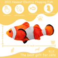 thumbnail image 2 of Juguete para gatos, juguetes electrónicos para peces para gatos, peces para gatos que se mueven con hierba gatera, juguete interactivo para gatitos, juguete para gatos recargable por USB, juguete, 2 of 5