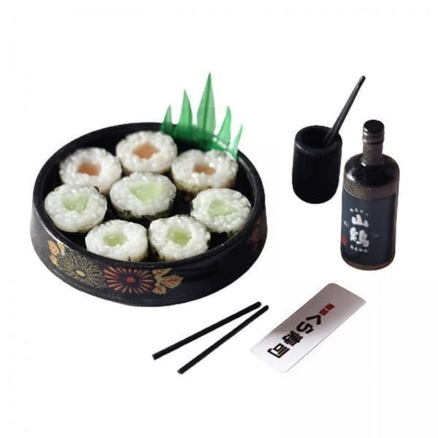 Juguetes de casa de muñecas,Casa de muñecas Sushi japonés Fideos de ,accesorios de cocina de juego mini 1/12 Mini juego de comida,cuisinette pour enfant kitchen Juego para niños