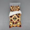 thumbnail image 2 of Ambesonne Retro Bedding Set 4 Pcs, Boho Plant, Queen, Orange Yellow Red, 2 of 3