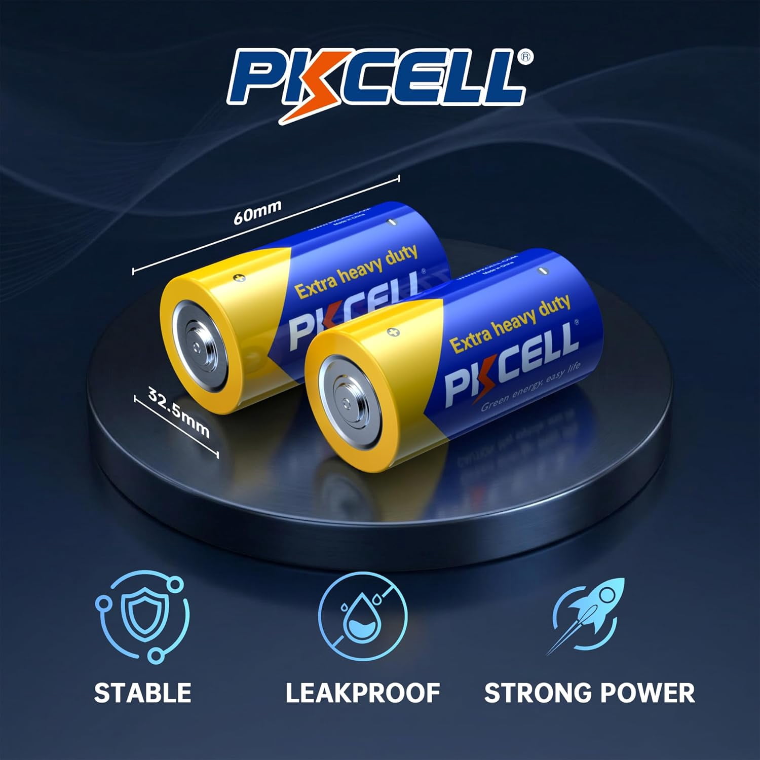 12 Pack D Batteries, R20P 1.5V Size Non-Rechargeable Long-Lasting Power Super Heavy Duty Battery for Flashlights, Remotes, Clocks, Game Controllers, Shavers