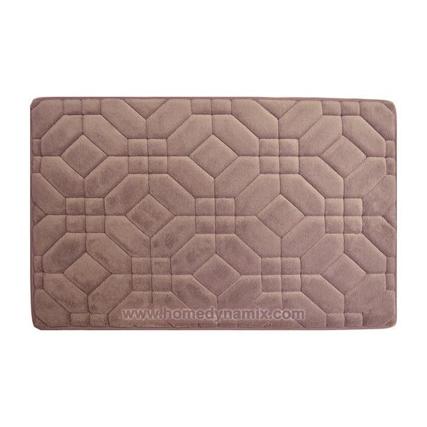 Dusty Mauve Memory Foam Bathroom Mat/rug Day Spa Tiles Design Soft