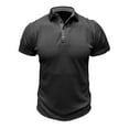 thumbnail image 1 of Chemises pour Hommes, T-Shirt Blouse Basique à Manches Courtes pour Hommes Musclé Robuste Uni Haut T-Shirt Blouse à Manches Courtes Col Rabattu Chemise, 1 of 6