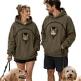thumbnail image 4 of Pet Carrier Hoodie, Oversized Fleece Sweatshirt with Front Pouch for Small Pets, 4 of 8