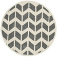 thumbnail image 2 of SAFAVIEH Chatham Easton Geometric Wool Area Rug, Dark Gray/Ivory, 5' x 5' Round, 2 of 7