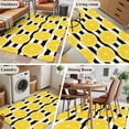 thumbnail image 5 of Yellow Lemon Area Rugs 4'x6', Washable Small Throw Rugs for Office Bathroom, Summer Botanical Fruits Black White Stripes Indoor Outdoor Rug Non-Slip Low Pile Carpet Runner Reversible Floor Mats, 5 of 8
