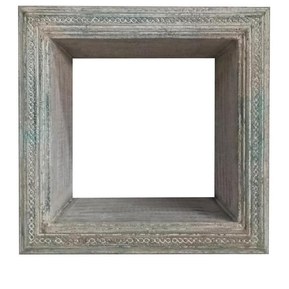 The Crestview Collection Shadowcatcher Wooden Shelf in Distressed Cream