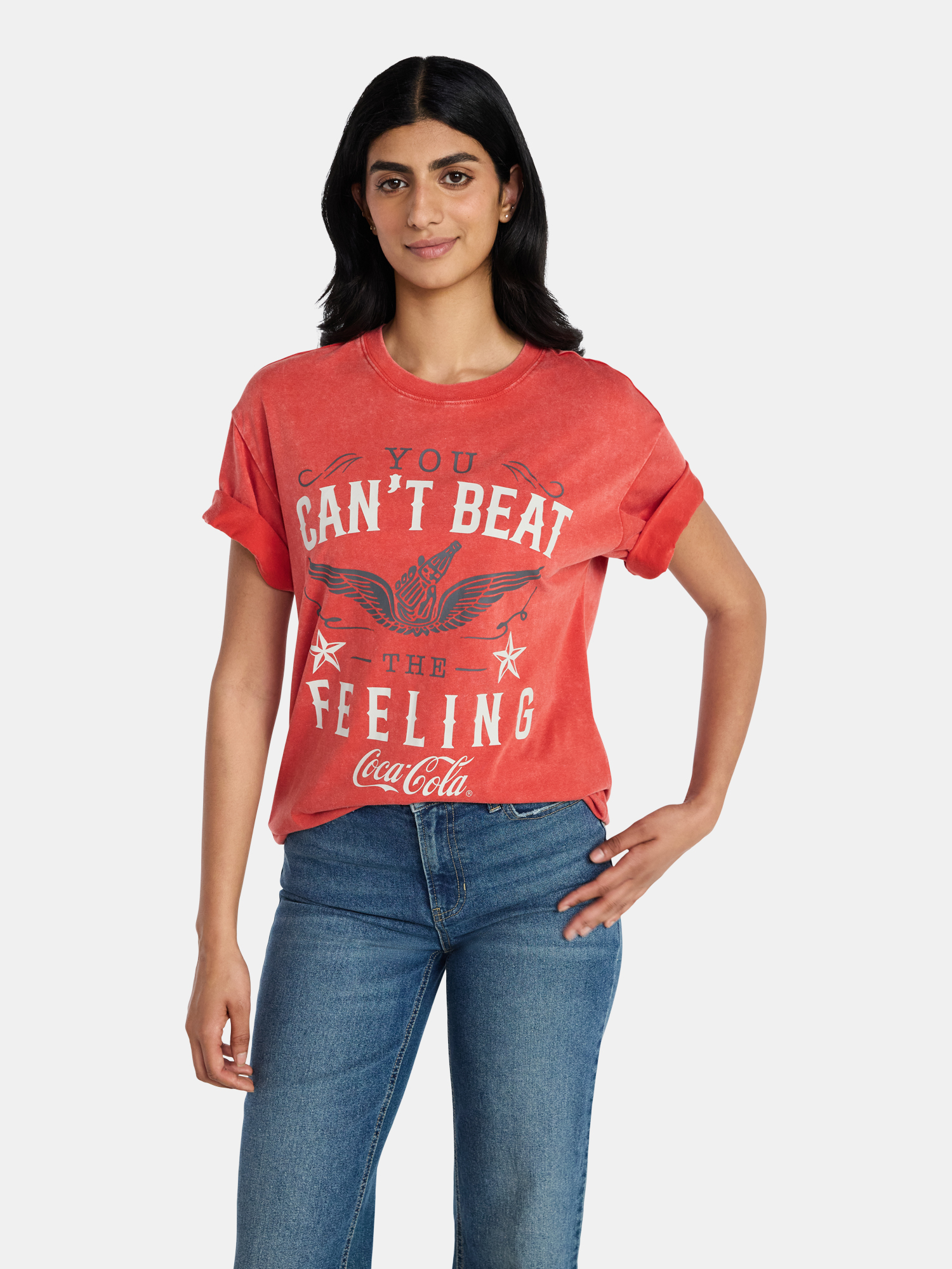 Coca-Cola Women's Graphic Tee with Short Sleeves, Sizes XXS-XXL