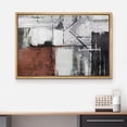thumbnail image 3 of wall26 Framed Canvas Print Wall Art Minimal Grunge Gray Brown Color Block Collage Abstract Shapes Illustrations Modern Art Decorative Contemporary for Living Room, Bedroom, Office - 24x36 Natural, 3 of 5