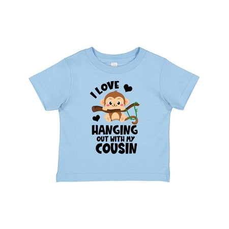 

Inktastic Monkey I Love Hanging out with My Cousin Gift Toddler Boy or Toddler Girl T-Shirt