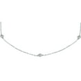 thumbnail image 2 of SZUL Women's 0.50 Carat TW Bezel Set Lab Grown Diamond Station Necklace in 14K White Gold, 2 of 5